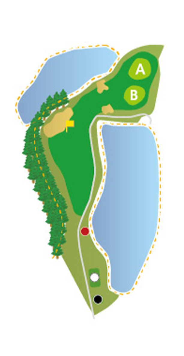 勝浦東急ゴルフコース IN13番ホール コース図