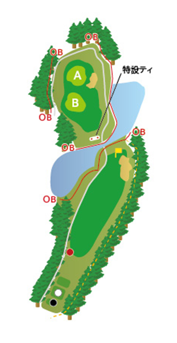 勝浦東急ゴルフコース OUT7番ホール コース図