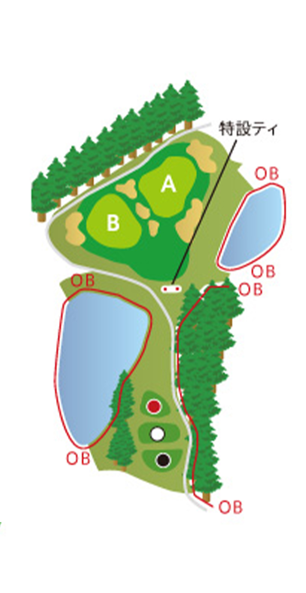 勝浦東急ゴルフコース OUT8番ホール コース図