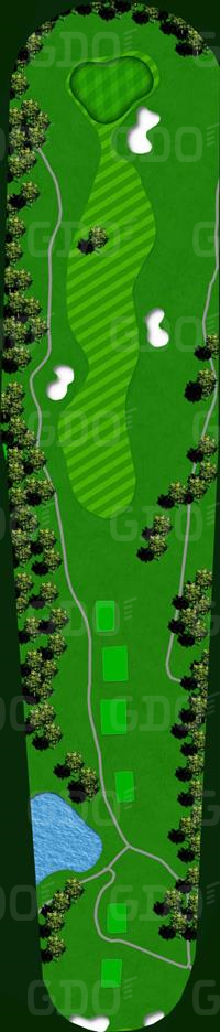 太平洋クラブ ロイヤルコース OUT1番ホール コース図