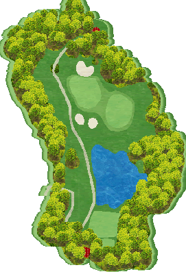 東城陽ゴルフ倶楽部（京都府） OUT3番ホール コース図