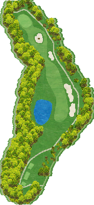 諏訪レイクヒルカントリークラブ 東4番ホール コース図