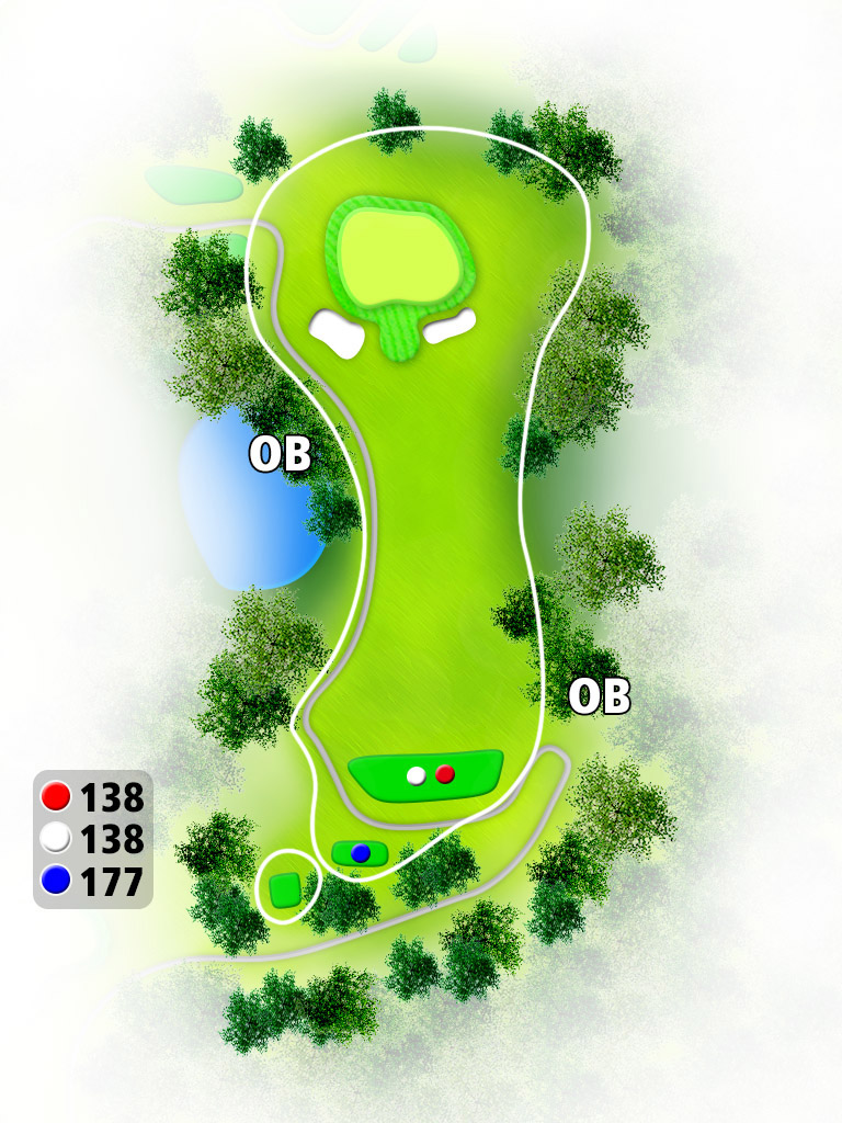 協和ゴルフクラブ IN11番ホール コース図
