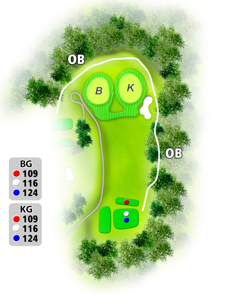 伊豆国際カントリークラブ OUT2番ホール コース図
