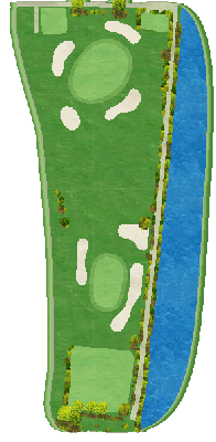 西尾ゴルフクラブ IN11番ホール コース図