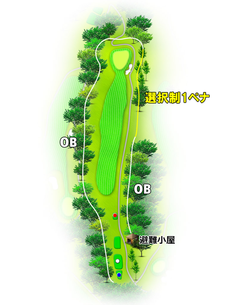 大厚木カントリークラブ本コース 東コース8番ホール コース図
