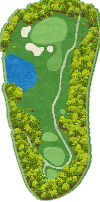 ペニンシュラオーナーズゴルフクラブ OUT4番ホール コース図