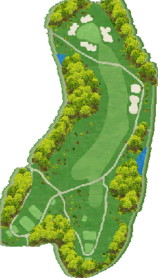 ペニンシュラオーナーズゴルフクラブ OUT7番ホール コース図
