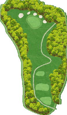 八洲カントリークラブ OUT6番ホール コース図