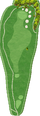 八洲カントリークラブ OUT8番ホール コース図