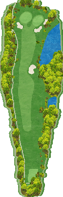彦根カントリー倶楽部 IN10番ホール コース図