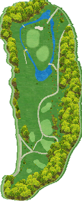 富嶽カントリークラブ 白鳥4番ホール コース図
