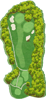 京葉カントリー倶楽部 OUT6番ホール コース図