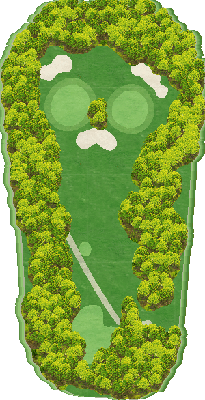 玉村ゴルフ場 OUT2番ホール コース図