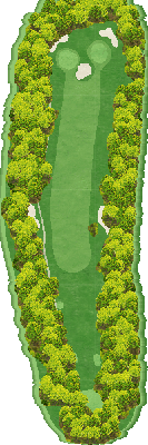 玉村ゴルフ場 OUT4番ホール コース図