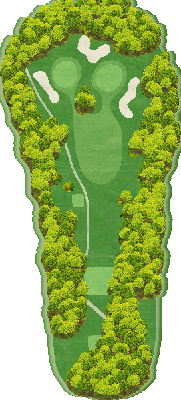 玉村ゴルフ場 OUT8番ホール コース図