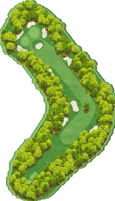 玉村ゴルフ場 IN11番ホール コース図