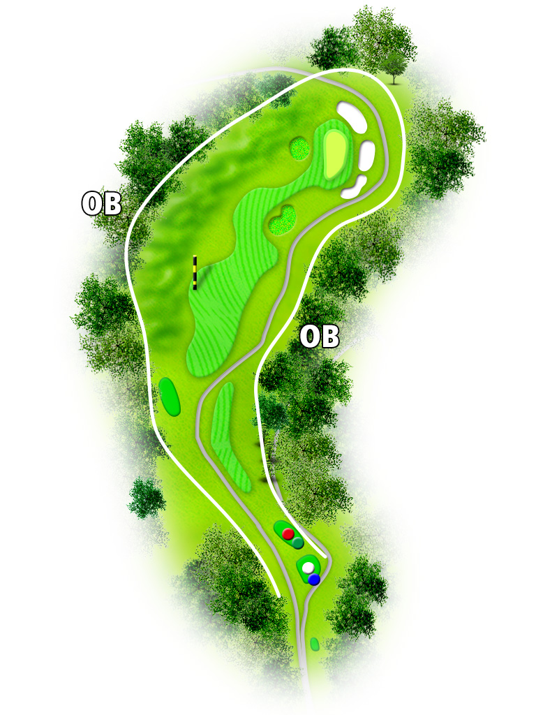 岩舟ゴルフクラブ（旧：ＩＷＡＦＵＮＥ ＧＯＬＦ ＣＬＵＢ） IN10番ホール コース図