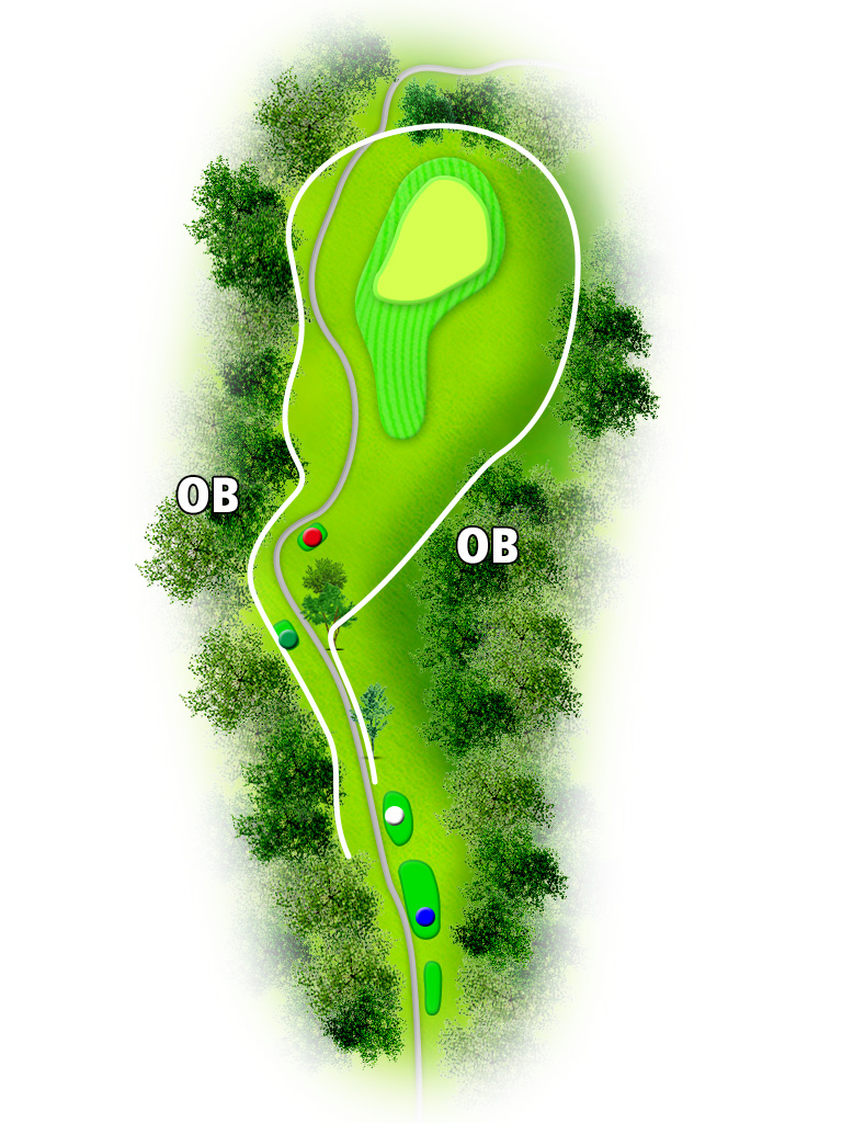 岩舟ゴルフクラブ（旧：ＩＷＡＦＵＮＥ ＧＯＬＦ ＣＬＵＢ） IN11番ホール コース図