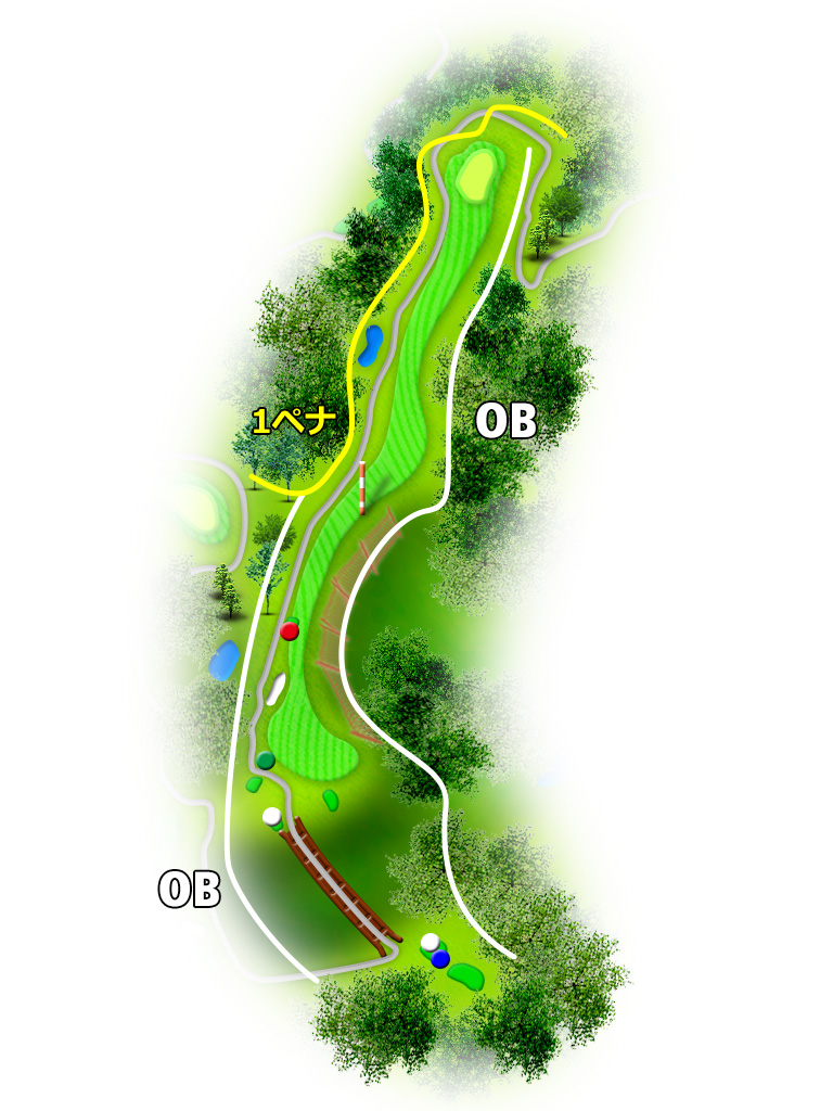 岩舟ゴルフクラブ（旧：ＩＷＡＦＵＮＥ ＧＯＬＦ ＣＬＵＢ） IN17番ホール コース図