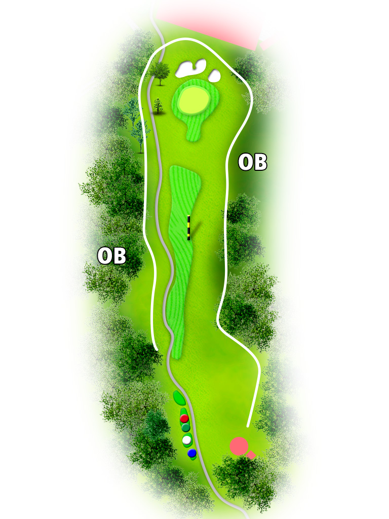 岩舟ゴルフクラブ（旧：ＩＷＡＦＵＮＥ ＧＯＬＦ ＣＬＵＢ） IN18番ホール コース図