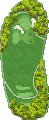 魚津国際カントリークラブ OUT6番ホール コース図