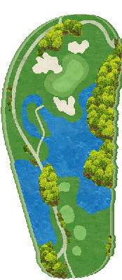 ロックヒルゴルフクラブ レイクコースOUT2番ホール コース図