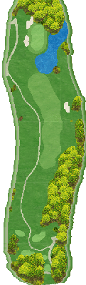 ロックヒルゴルフクラブ レイクコースOUT4番ホール コース図