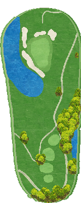 ロックヒルゴルフクラブ レイクコースOUT7番ホール コース図