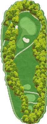 鎌倉カントリークラブ OUT6番ホール コース図