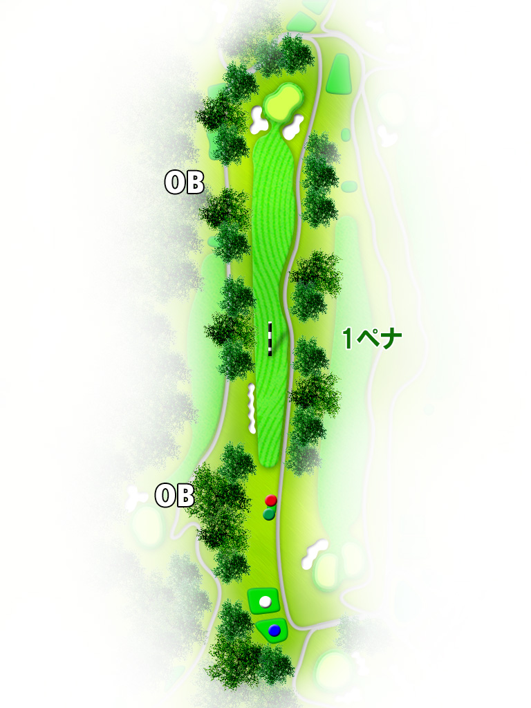 亀岡ゴルフクラブ IN10番ホール コース図