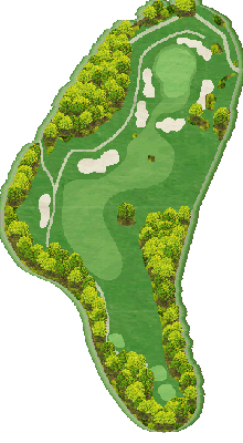 杉ノ木台ゴルフクラブ OUT6番ホール コース図