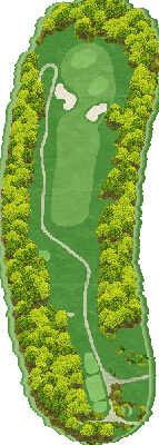 定光寺カントリークラブ OUT1番ホール コース図
