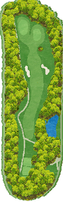 定光寺カントリークラブ OUT3番ホール コース図