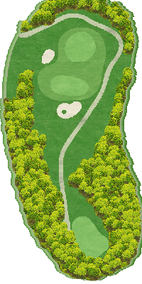 定光寺カントリークラブ IN16番ホール コース図