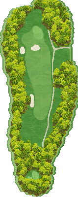 北神戸ゴルフ場 東4番ホール コース図