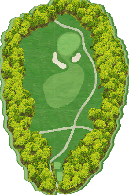 北神戸ゴルフ場 東7番ホール コース図