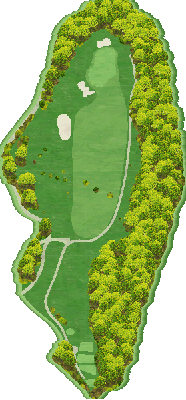 北神戸ゴルフ場 西1番ホール コース図