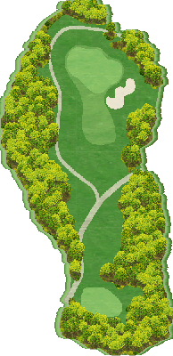 北神戸ゴルフ場 西5番ホール コース図