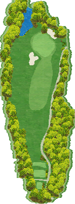 北神戸ゴルフ場 南4番ホール コース図