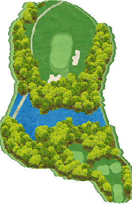 北神戸ゴルフ場 南8番ホール コース図