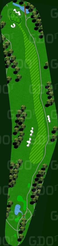 白山カントリー倶楽部 泉水コース OUT3番ホール コース図