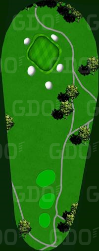 白山カントリー倶楽部 泉水コース OUT5番ホール コース図