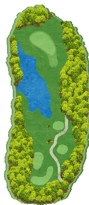 ホウライカントリー倶楽部 OUT3番ホール コース図