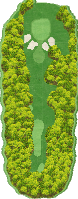 ホウライカントリー倶楽部 OUT7番ホール コース図