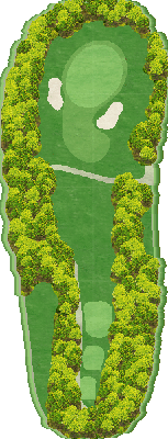 長良川カントリー倶楽部 IN3番ホール コース図