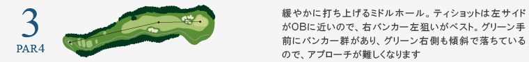 信楽カントリー倶楽部 杉山コース 西3番ホール コース図