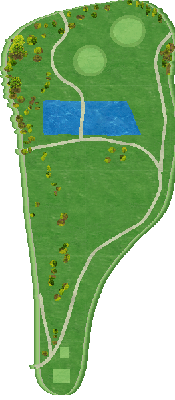 庄司ゴルフクラブ（１８Ｈ Ｐａｒ６０） IN8番ホール コース図