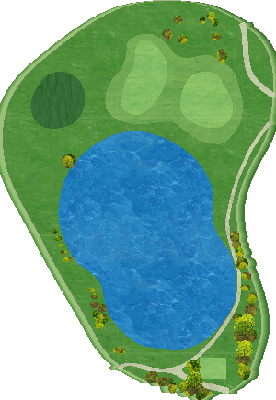 庄司ゴルフクラブ（１８Ｈ Ｐａｒ６０） IN9番ホール コース図
