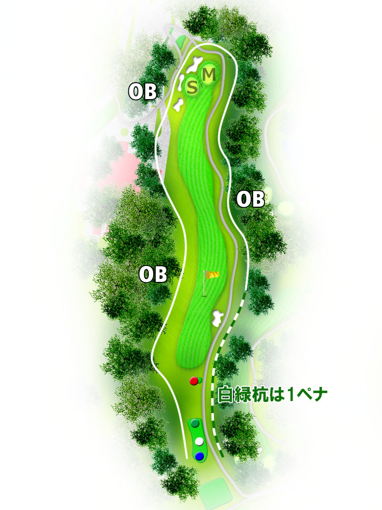 加西カントリークラブ IN10番ホール コース図
